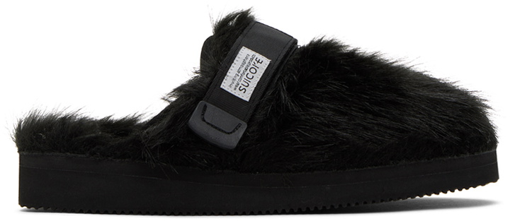 Photo: Suicoke Black ZAVO-2EU Slippers