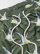 RUBINACCI - Mid-Length Printed Swim Shorts - Green - 46