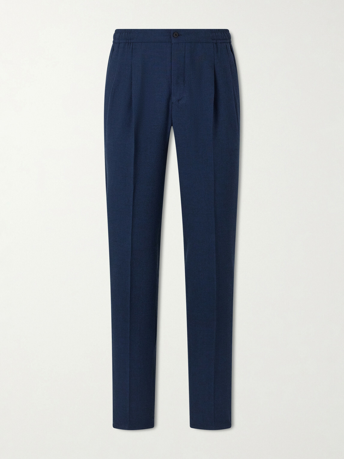 Rubinacci - Straight-Leg Linen Trousers - Blue