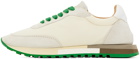 The Row Off-White & Green Owen Sneakers