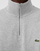 Lacoste Zippered Stand Up Collar Sweatshirt Grey - Mens - Pullovers