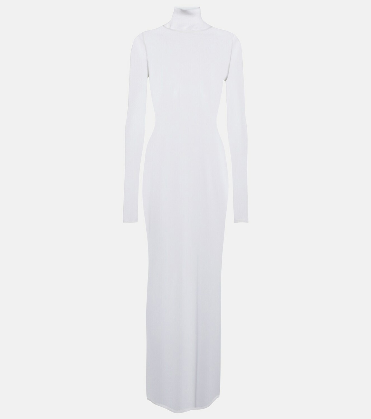 Alaa Sheer turtleneck jersey maxi dress ALAA