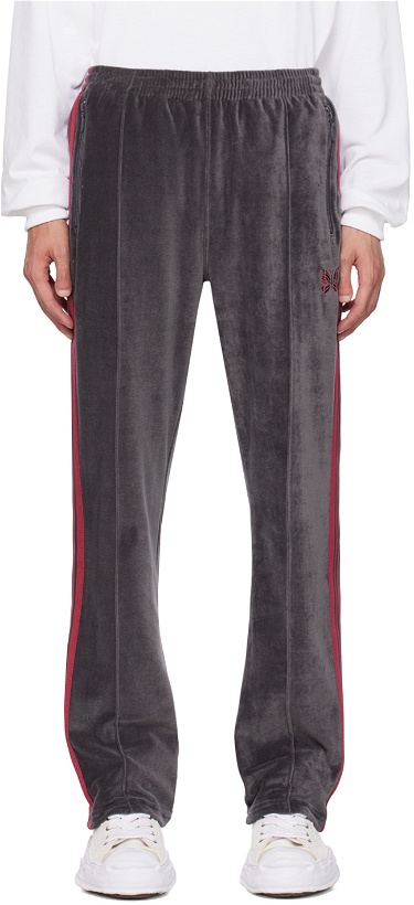 Photo: NEEDLES Gray Embroidered Sweatpants