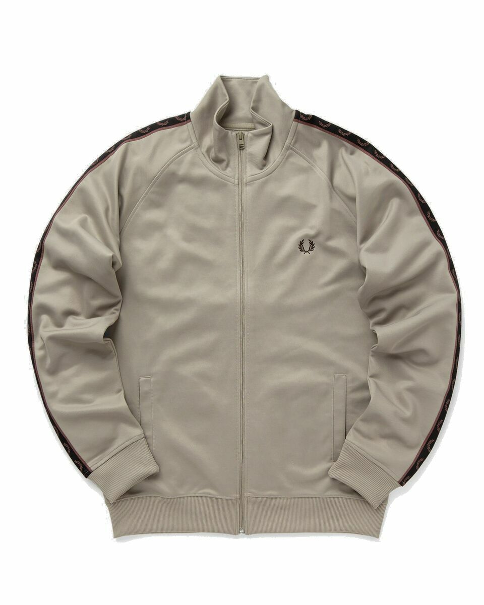 Photo: Fred Perry Contrast Tape Track Jacket Grey - Mens - Track Jackets