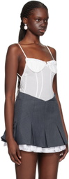 SHUSHU/TONG White Ruffled Bodysuit