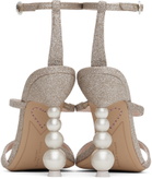 Sophia Webster Gold Rosalind Pearl Heeled Sandals
