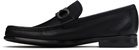 Ferragamo Black Gancini Ornament Loafers