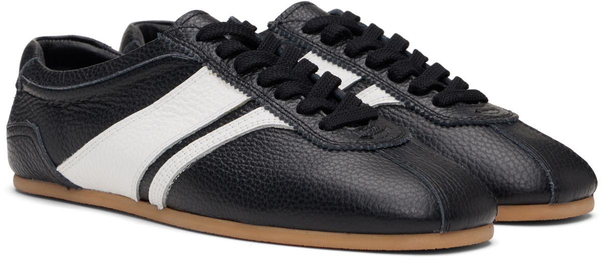 System Black Leather Sneakers