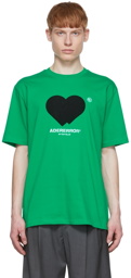 ADER error Green Twin Heart T-Shirt