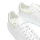 Alexander McQueen Men's Wedge Sole Sneakers in White/Vanilla