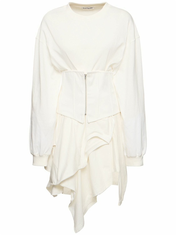 Photo: ACNE STUDIOS Asymmetric Cotton Blend Dress with Corset