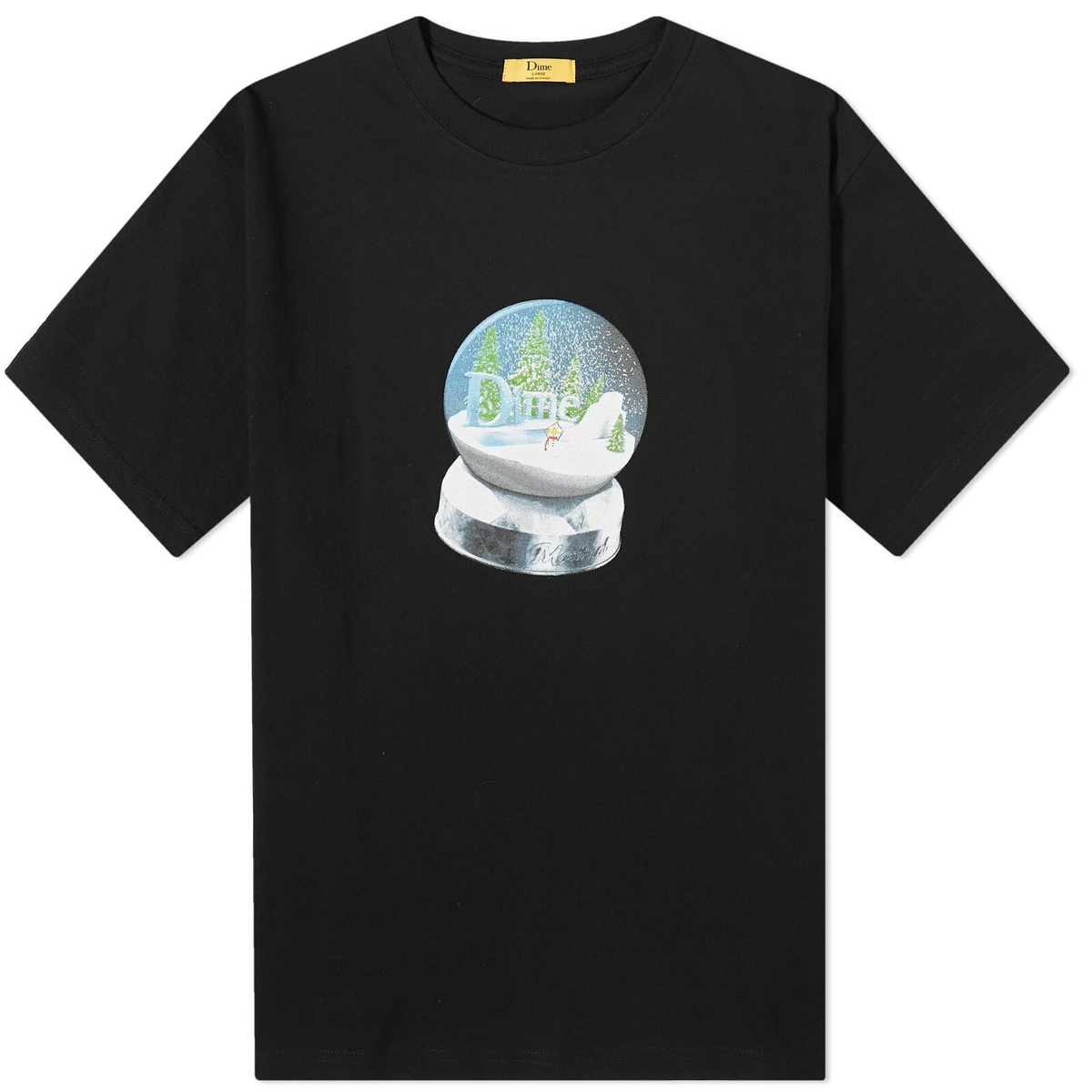 Dime Men's Snow Globe T-Shirt in Black Dime