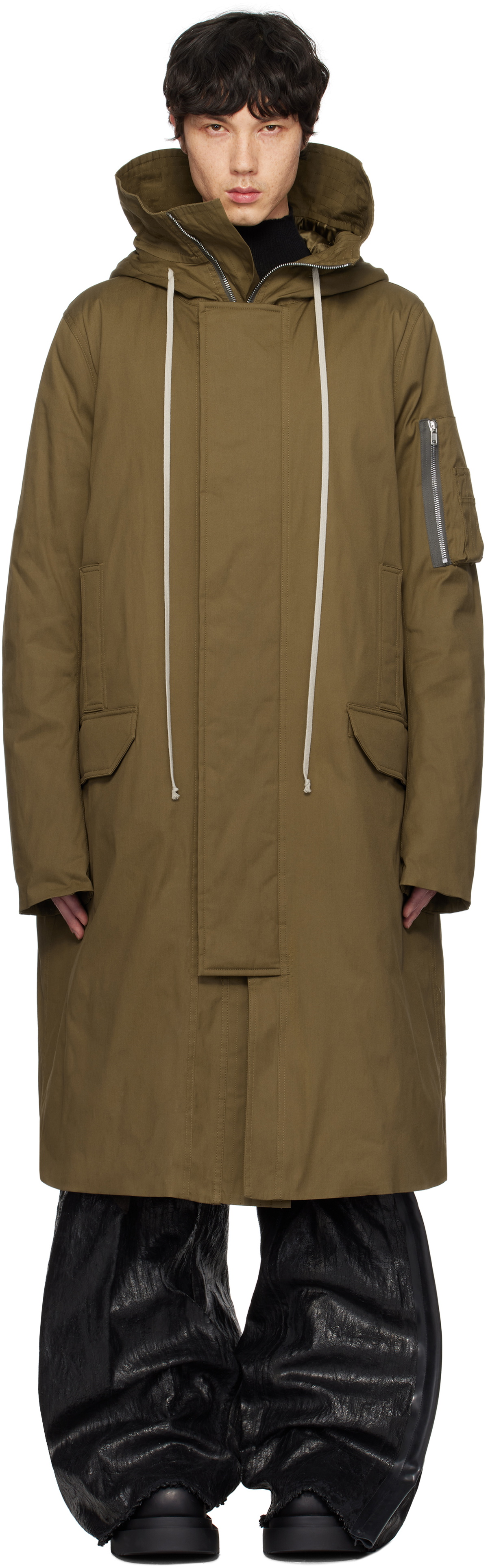【関税込み】Rick Owens カーキ Porterville Megaparka コート Rick Owens Black Down Secret Parka Rick Owens