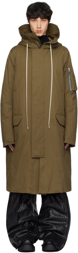 Photo: Rick Owens Khaki Porterville Megaparka Coat