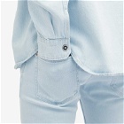 Versace Men's Stone Wash Stretch Denim Jeans in Light Blue Ice