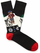 Polo Ralph Lauren - Intarsia Stretch Cotton-Blend Socks