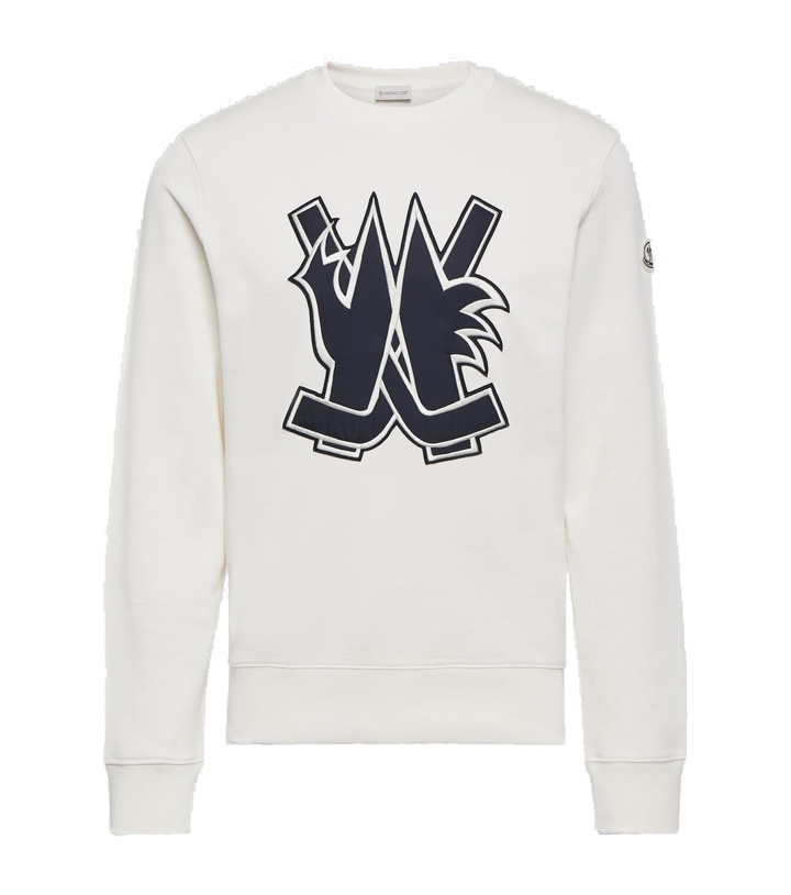 Photo: Moncler Appliqué cotton sweatshirt