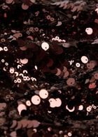 Ganni Sequin-embellished Velvet Mini Dress Dark Brown