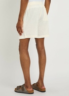 Smr Days Escubelle Embroidered Cotton-blend Shorts Ecru