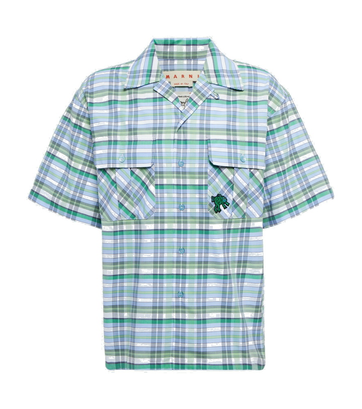 Photo: Marni - Checked cotton voile bowling shirt
