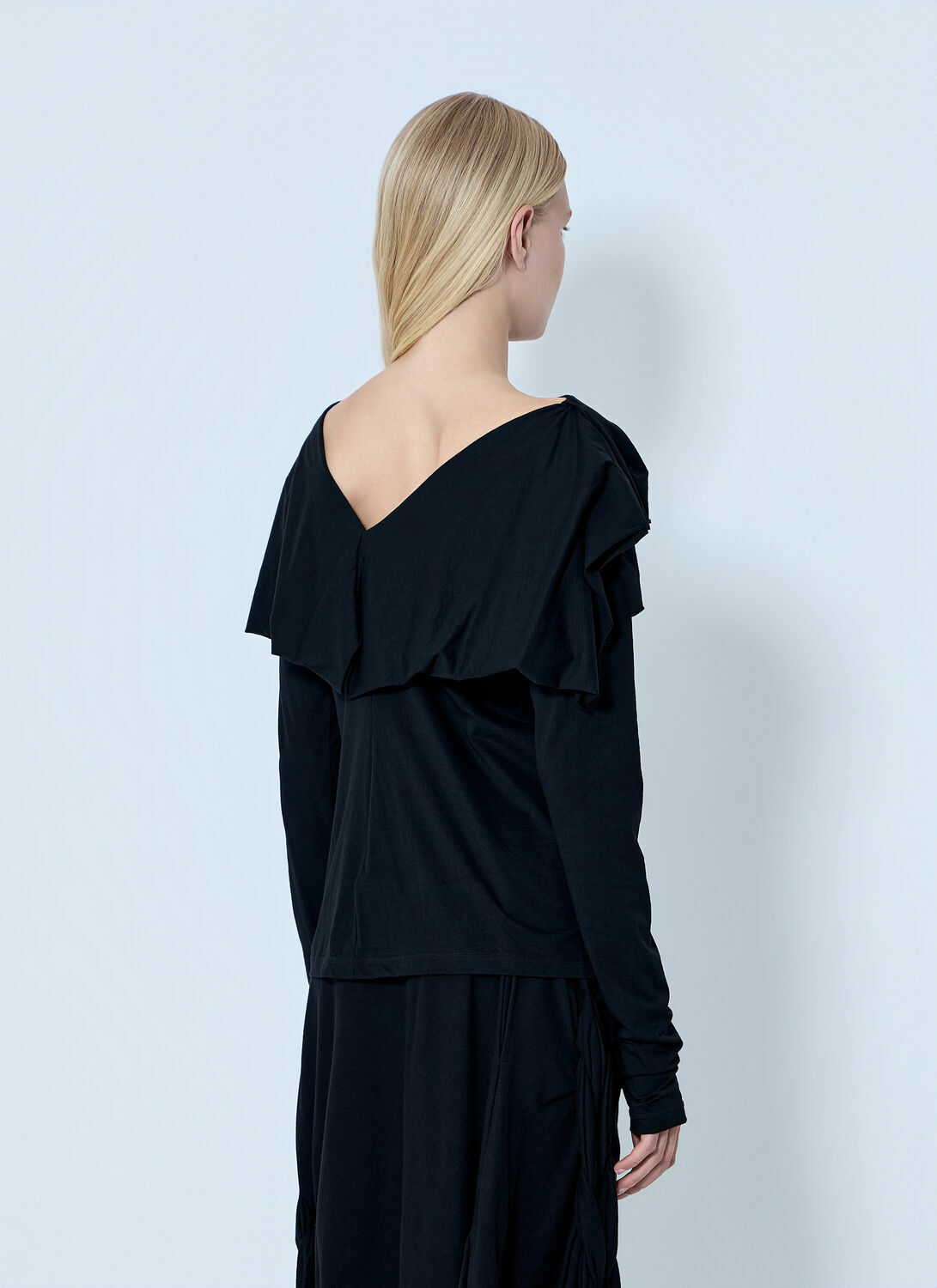 Yohji Yamamoto Supima Single Jersey Big Collar Top