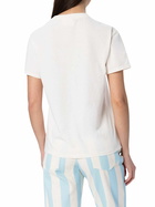 MC2 Saint Barth Woman Off-white Cotton Jersey Crewneck T-shirt Emilie