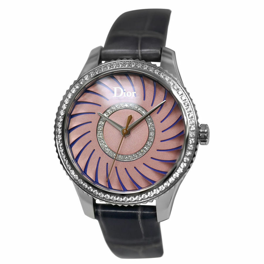 Dior VIII Montaigne Quartz Diamond Pink Dial Ladies Watch  display picture 2