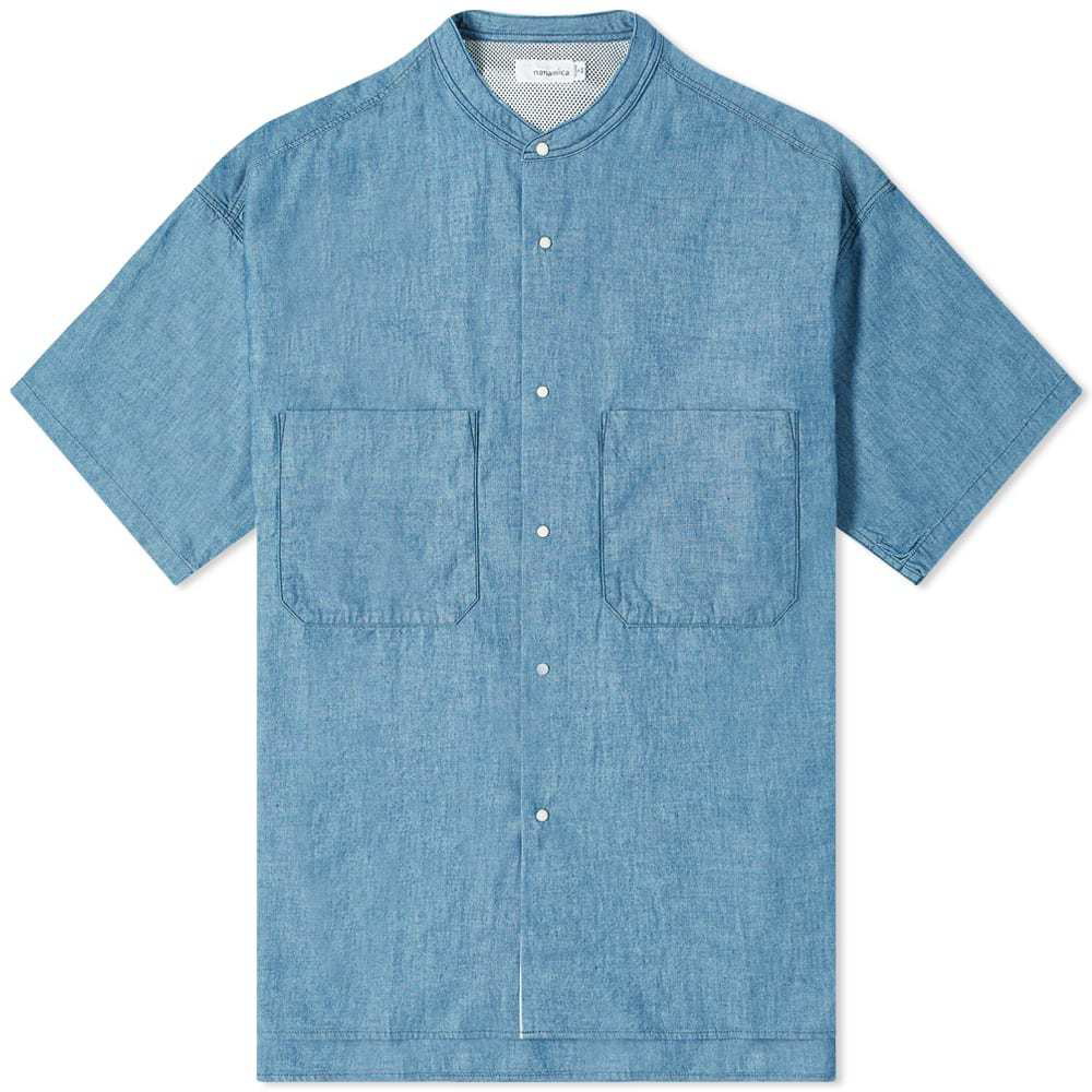 Nanamica Band Collar Short Sleeved Wind Shirt Nanamica