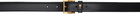 AMI Paris Black Leather Paris Paris Belt