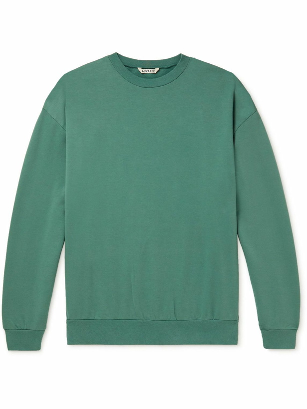 Photo: Auralee - Cotton-Jersey Sweatshirt - Green