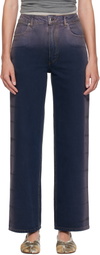 Eckhaus Latta Blue & Purple Wide Leg Jeans