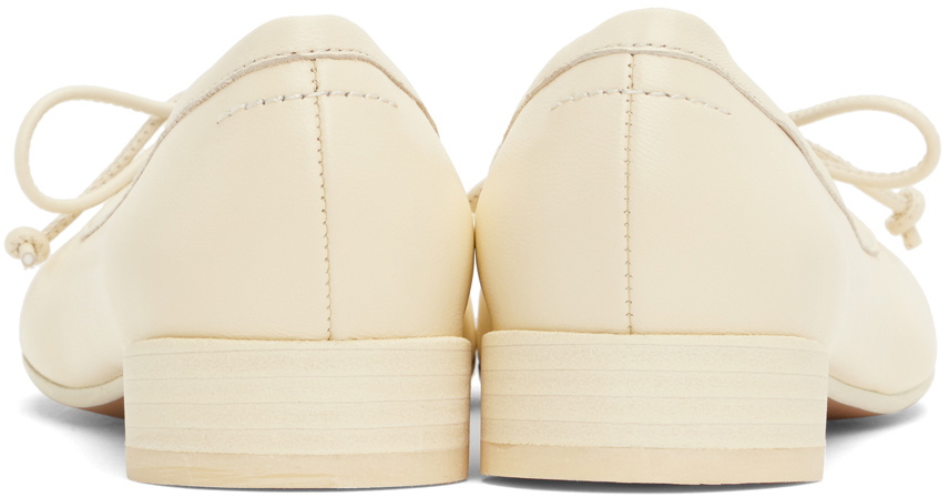 フラットシューズ MM6 MAISON MARGIELA White Leather Anatomic Ballerinas MM6 Maison Margiela Anatomic Leather Ballerina Shoes