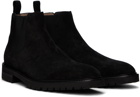 Manolo Blahnik Black Brompton Chelsea Boots