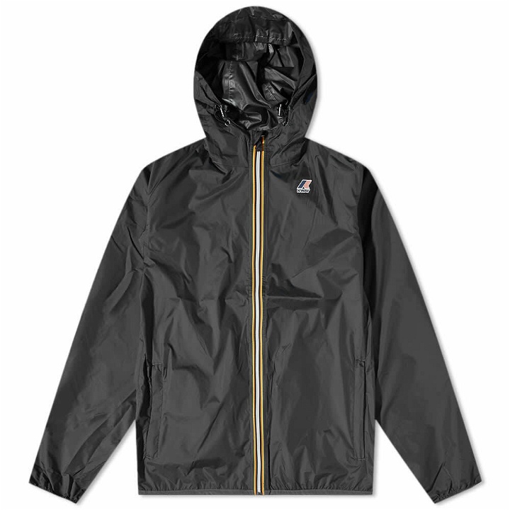 Photo: K-Way Men's Le Vrai 3.0 Claude Packable Zip Jacket in Black - Unico