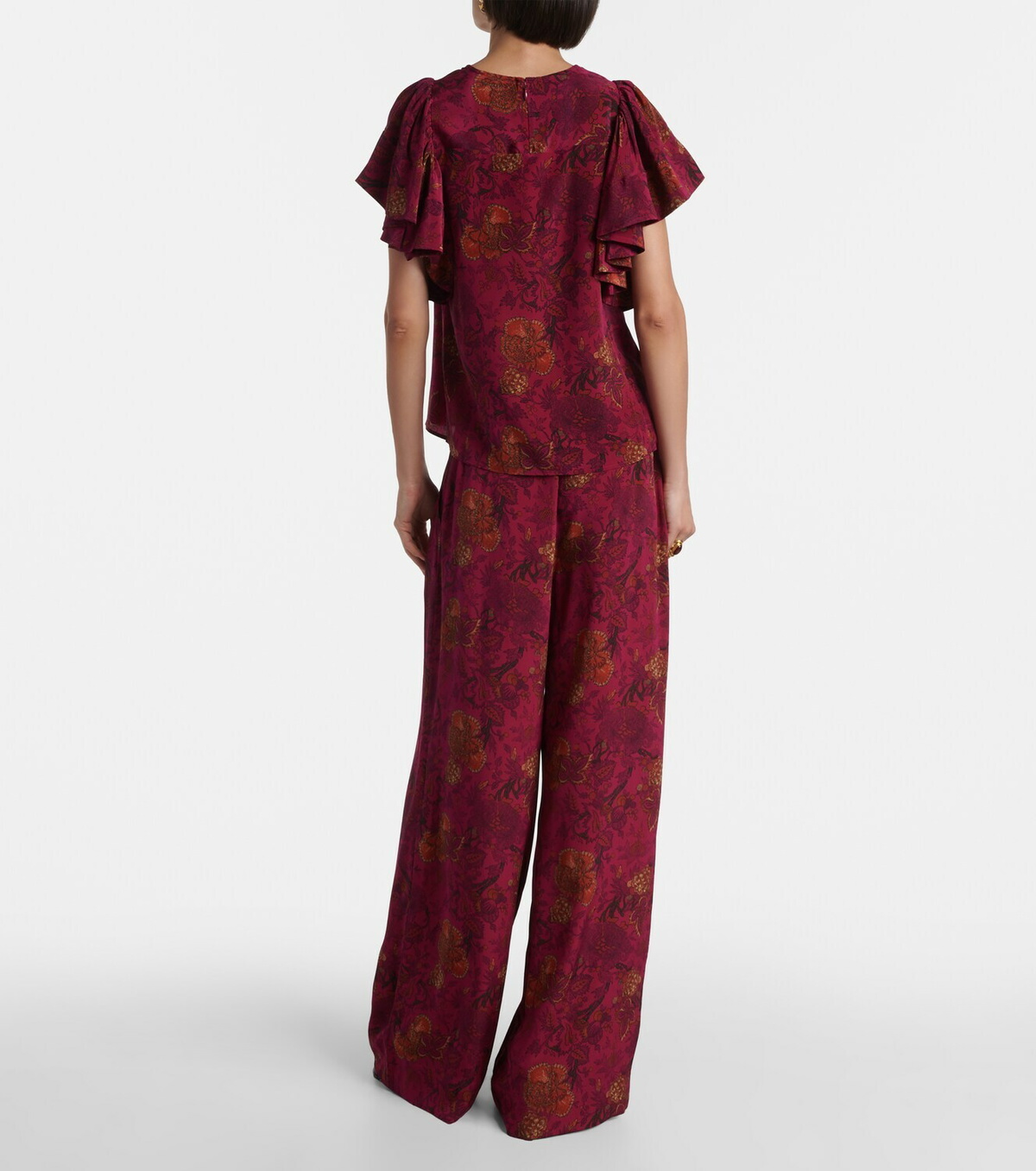 Ulla Johnson Lena floral silk crêpe de chine top