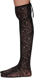 AMBUSH Black Lace Ribbon Socks