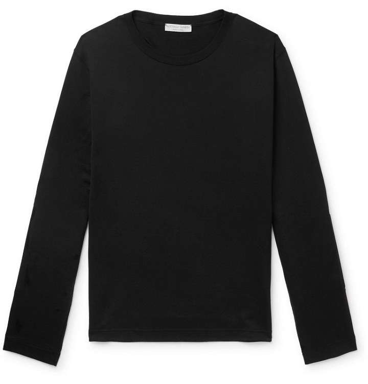 Photo: Bottega Veneta - Panelled Cotton-Jersey T-Shirt - Black