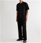 Bottega Veneta - Stud-Embellished Cotton-Piqué Polo Shirt - Black