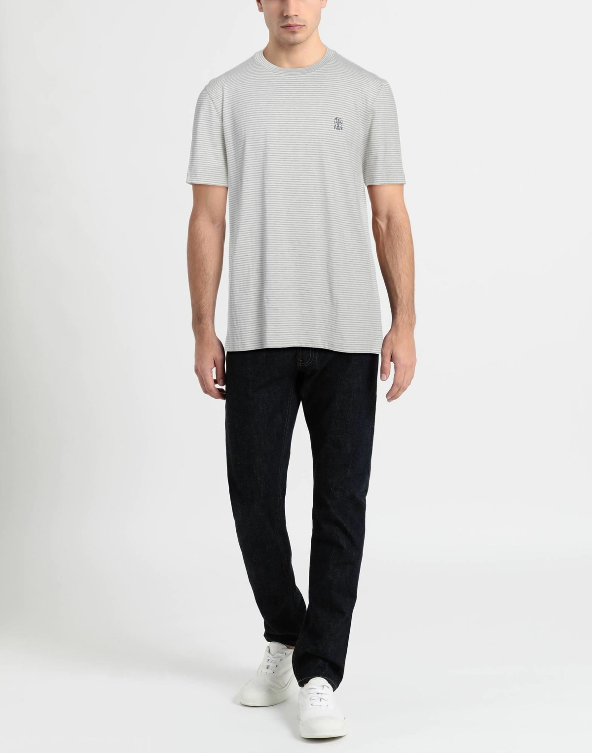 Brunello Cucinelli Mens T-shirt in Grey