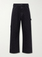 Needles - Painter Straight-Leg Embroidered Jeans - Black