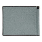 Valextra Blue Simple Grip Spring Wallet