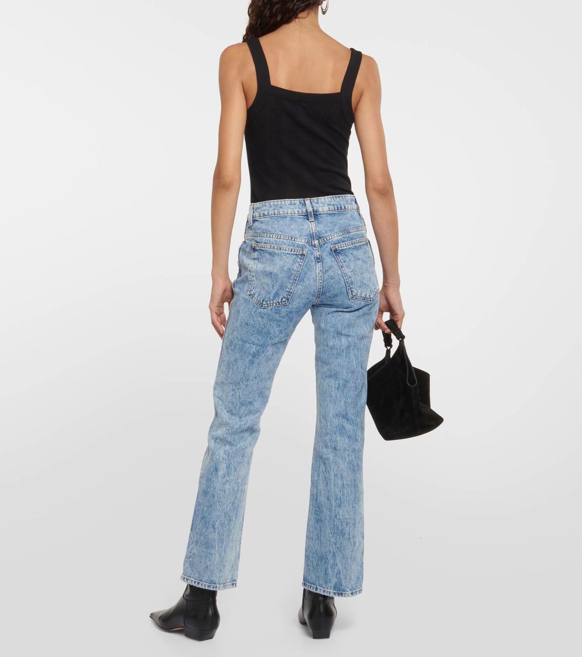 【KHAITE】vivian cropped high-rise bootcut ジーンズ Khaite Vivian Women's Cropped Bootcut High Rise Jeans Size