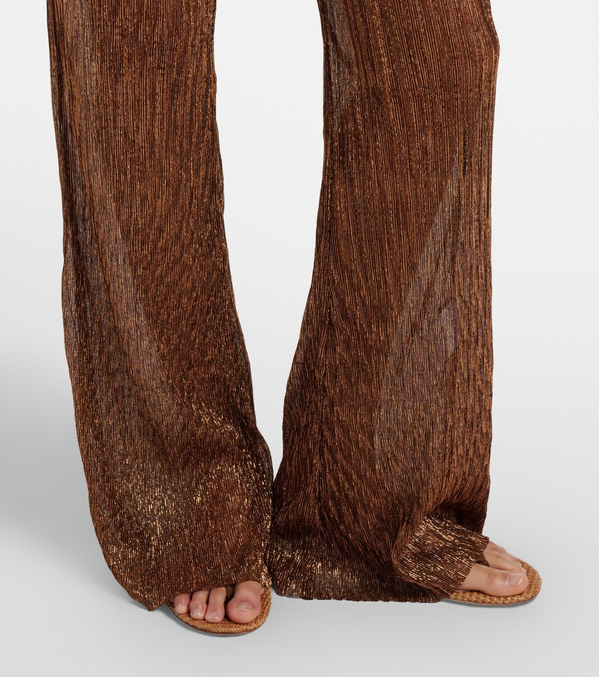 Cala de la Cruz Dries lamé flared pants