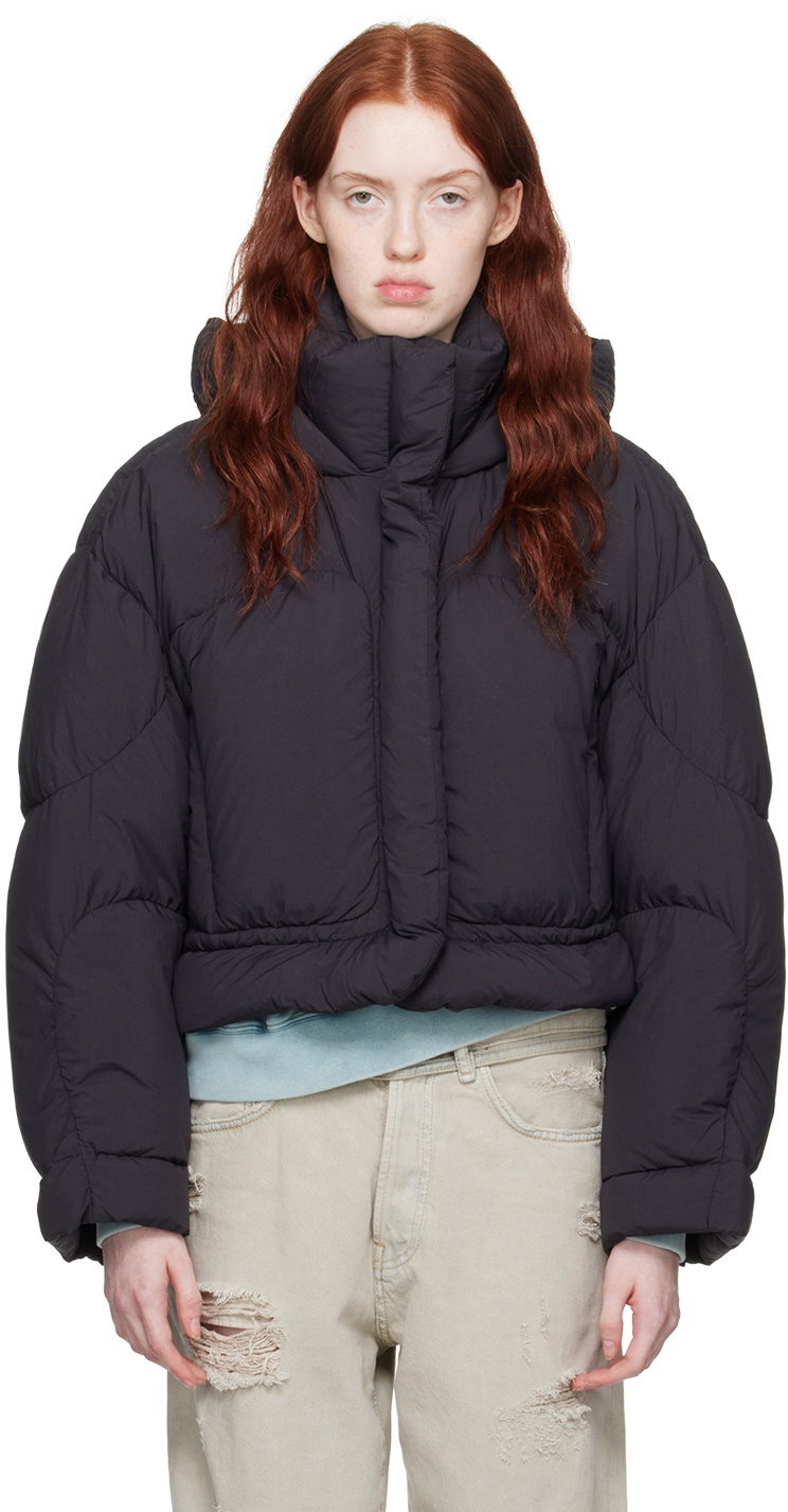 Acne Studios Black Hooded Down Jacket Acne Studios