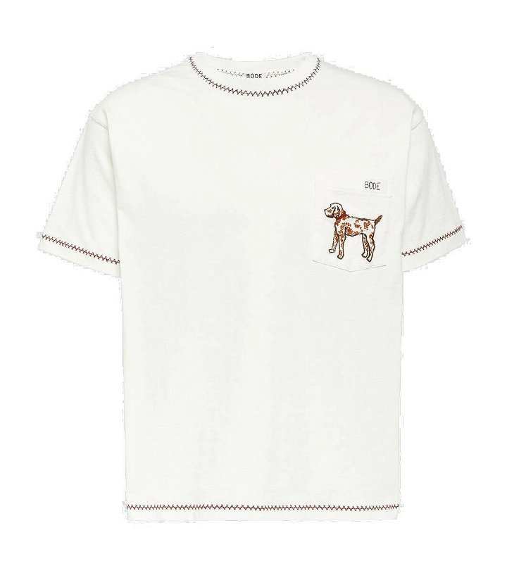 Photo: Bode Griffon embroidered cotton jersey T-shirt