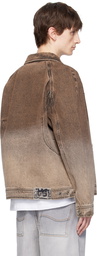 Dime Brown Gradient Denim Jacket