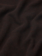 Loro Piana - Roadster Slim-Fit Striped Cashmere Half-Zip Sweater - Brown