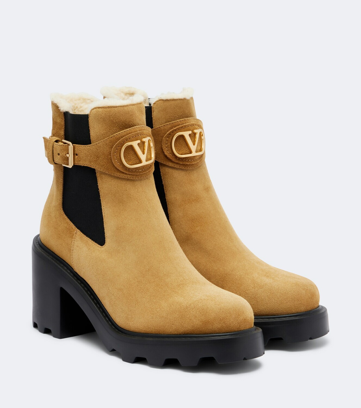 Valentino Garavani Beatle VLogo suede ankle boots