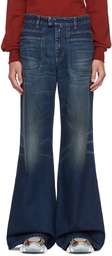 Balmain Blue Flared Jeans