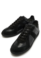 Maison Margiela Replica Panelled Leather Sneakers Black
